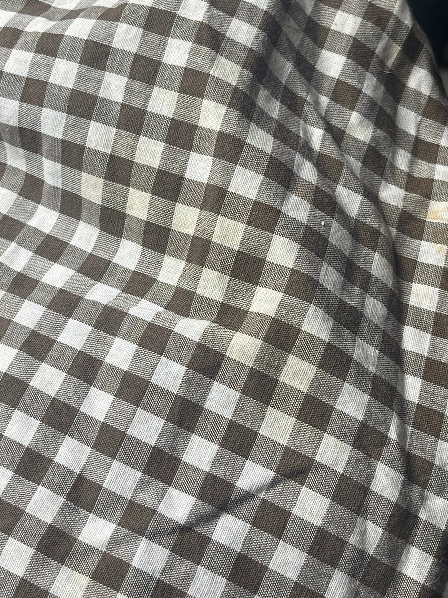 Brown Gingham Kitchen Apron