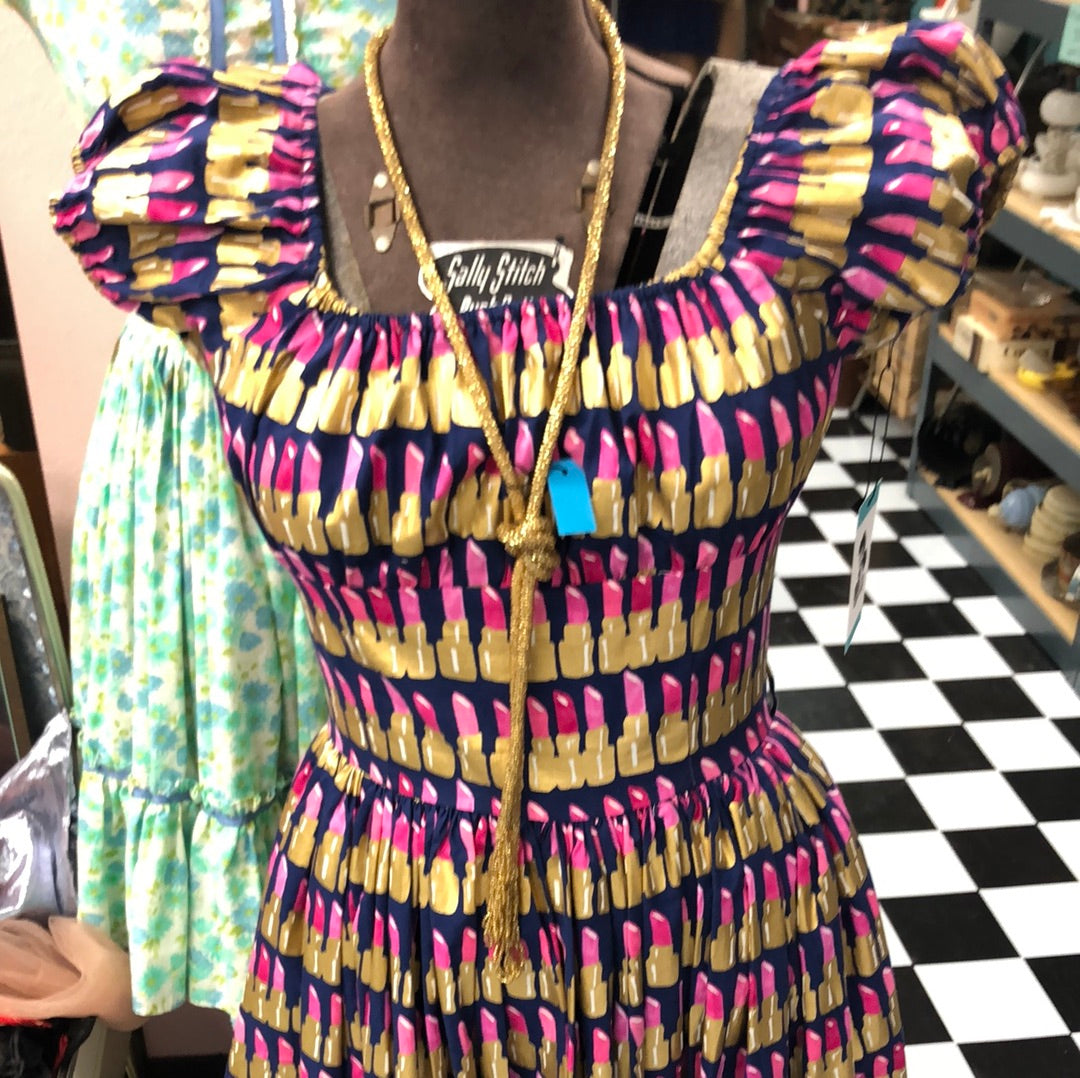 Gold Bead Rope necklace with knot