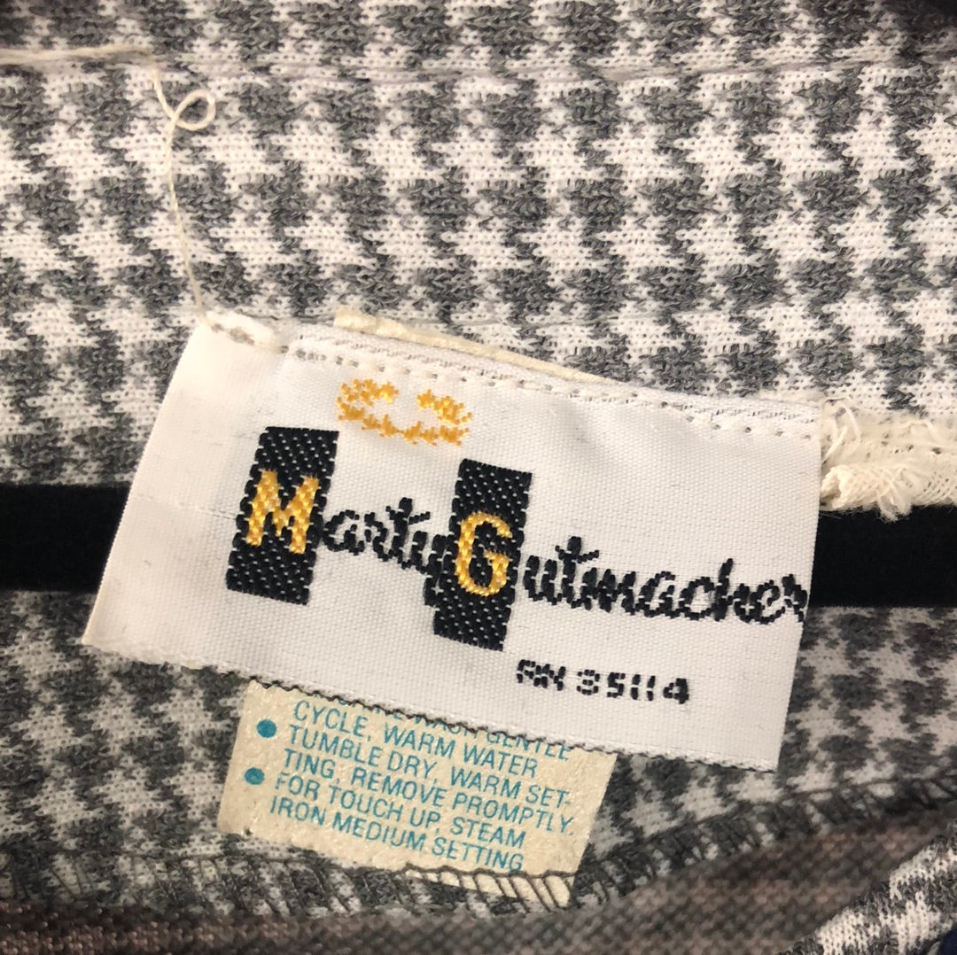 Gray/White Houndstooth Blazer