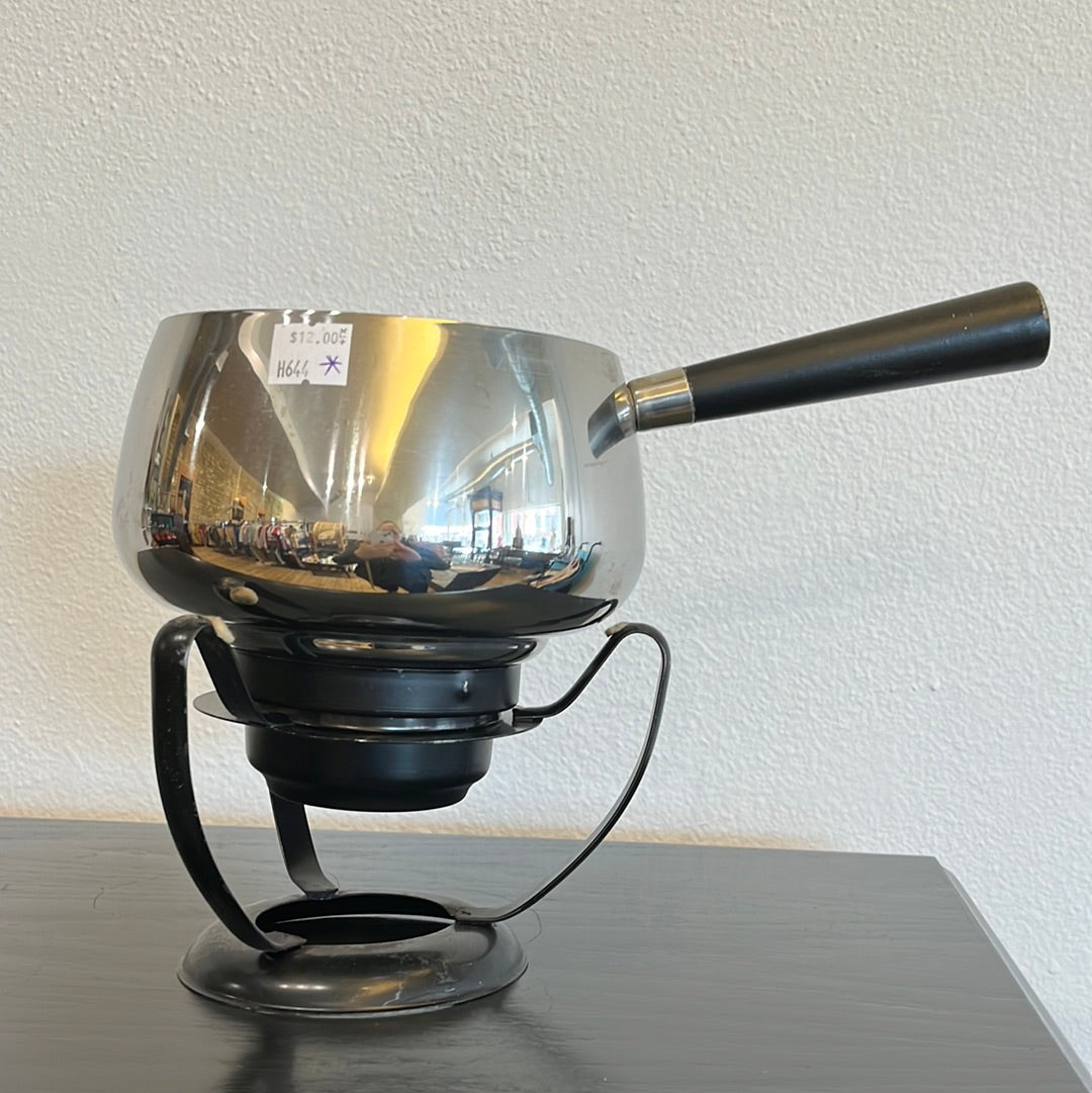 Chrome Fondue Pot