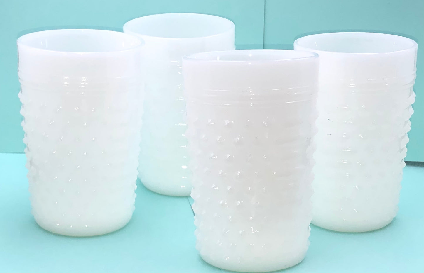 Anchor Hocking Milkglass Pitcher and 4 Cups