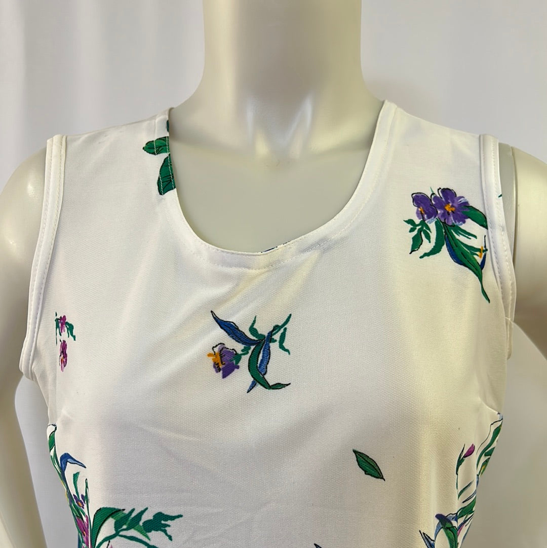 Floral Polyester Tank Top