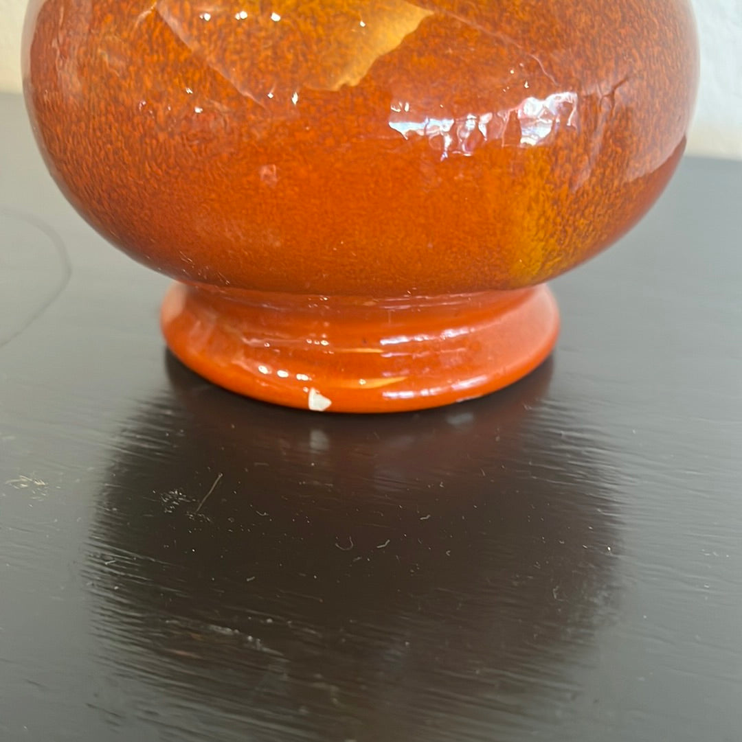 Orange Haeger vase