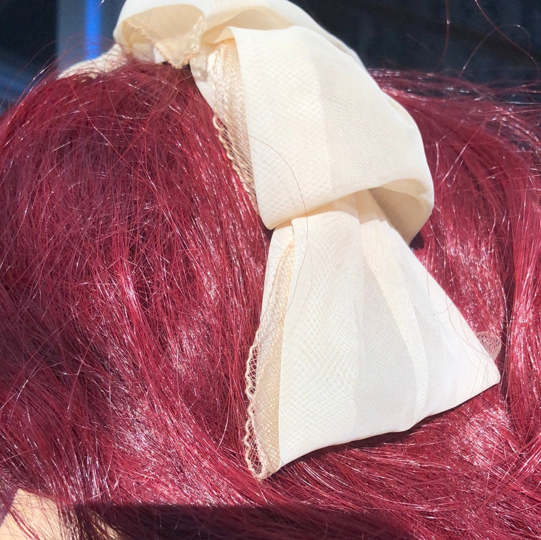 Beige chiffon headband