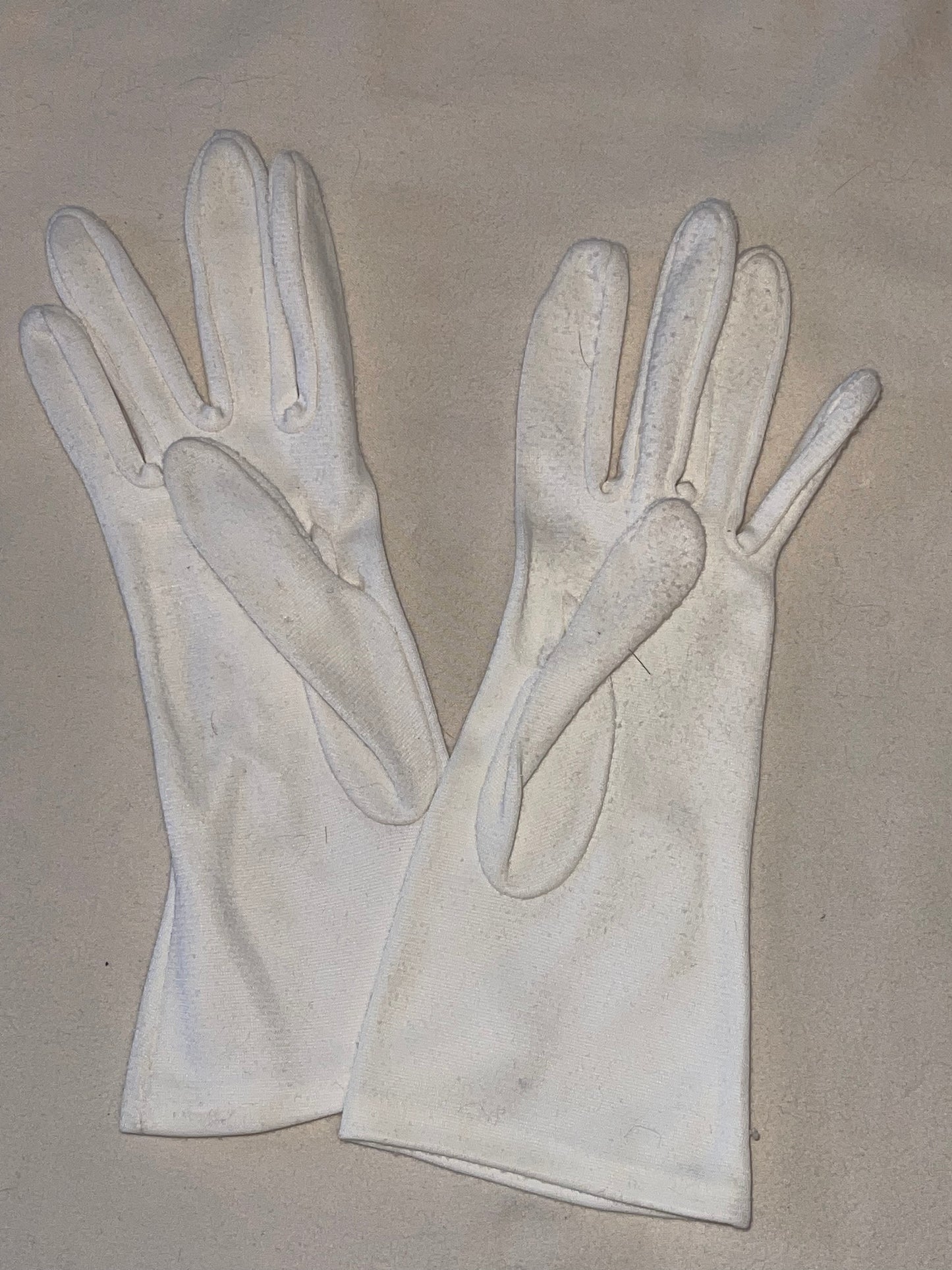 White Wrist Length Gloves
