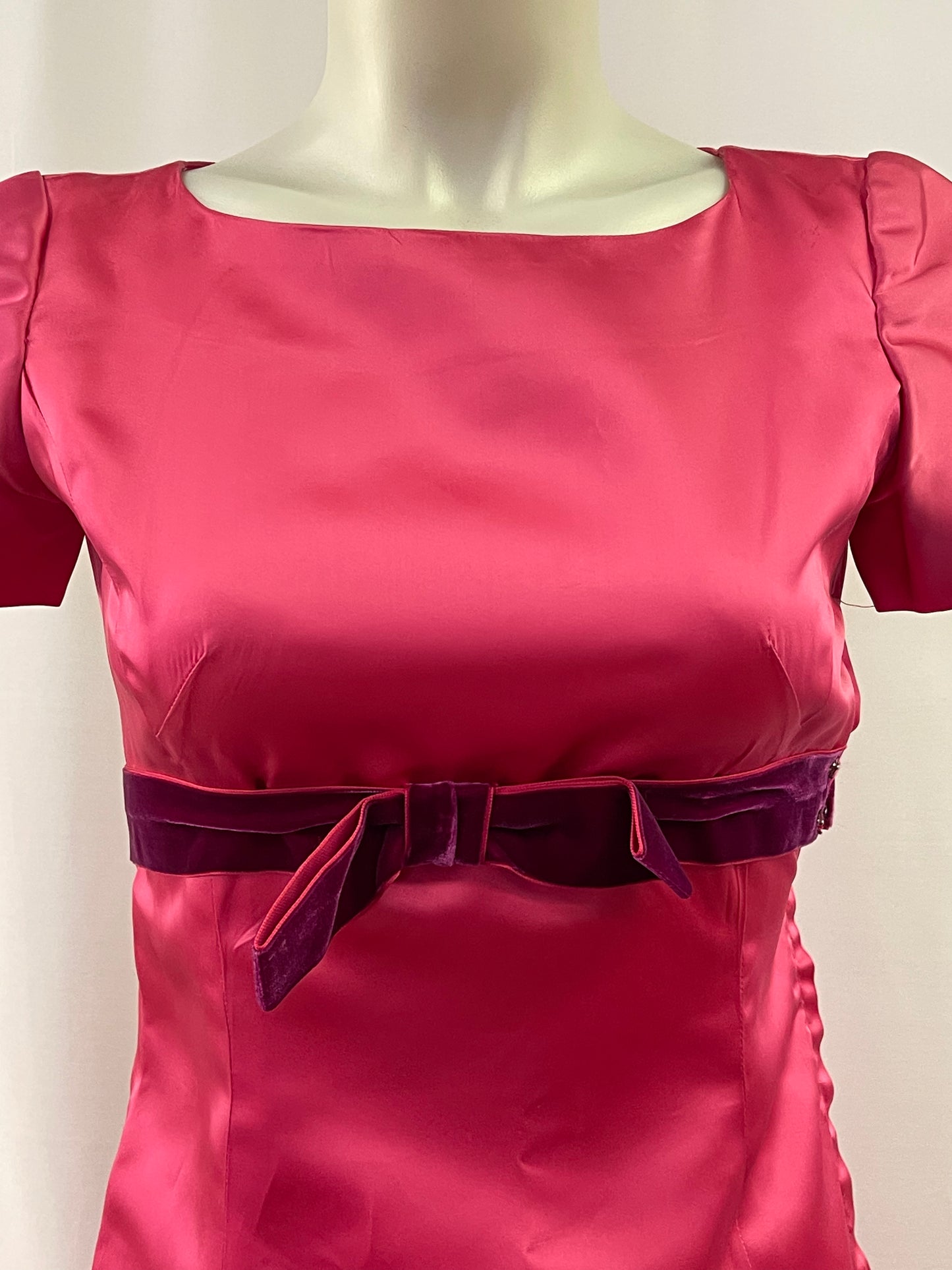 60s Hot Pink Formal Gown