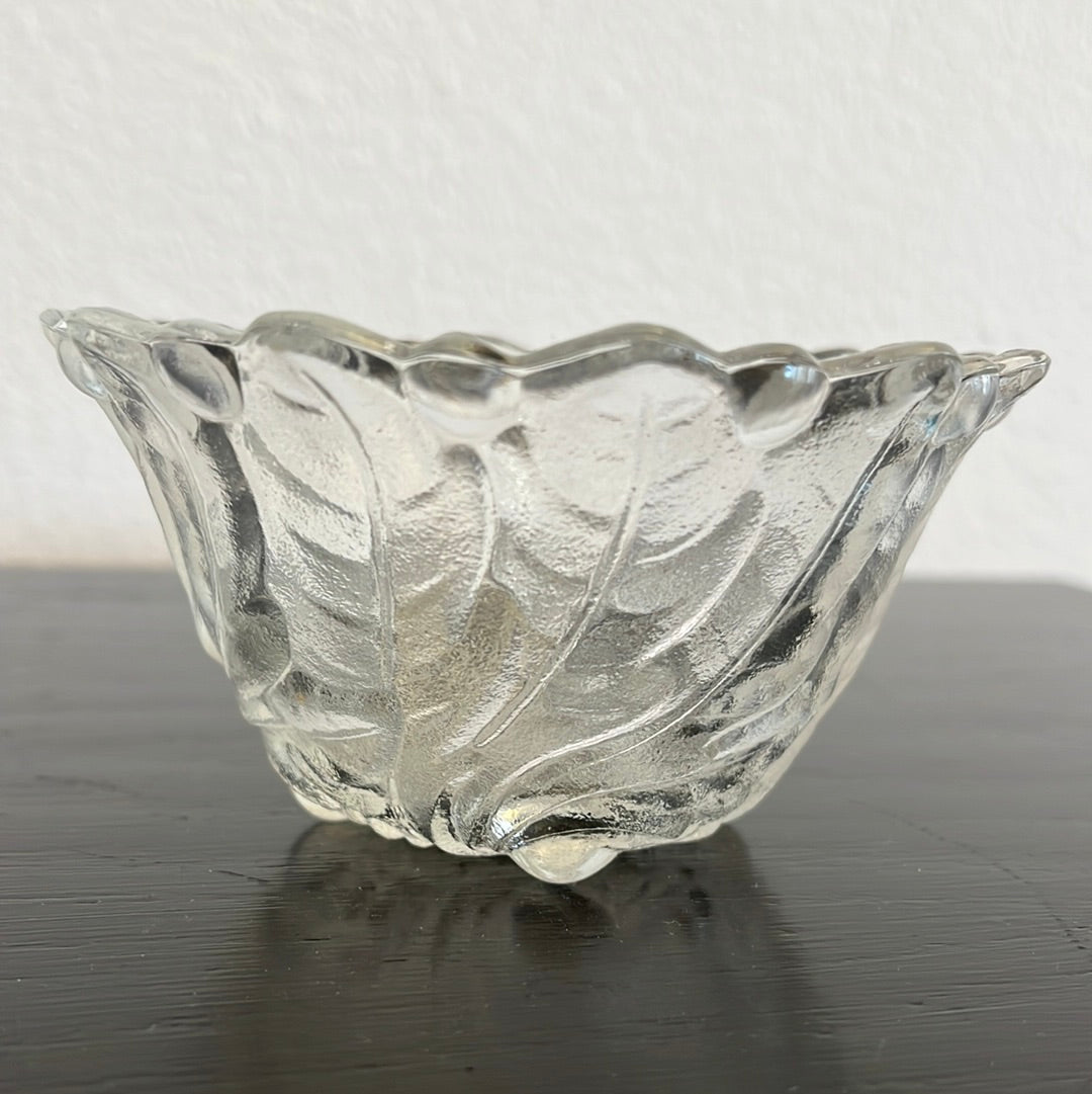 Leaf pattern Glass Dish