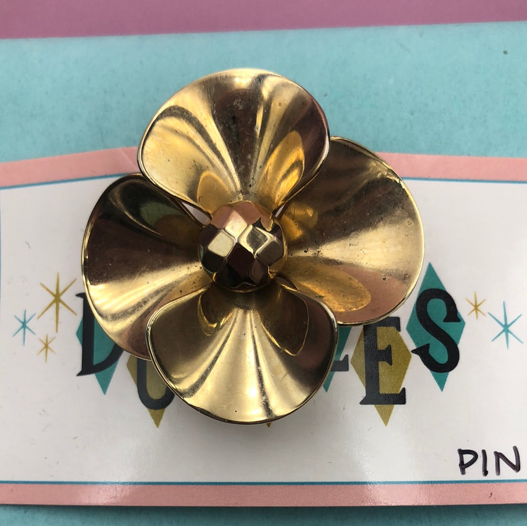 Gold Flower Pin