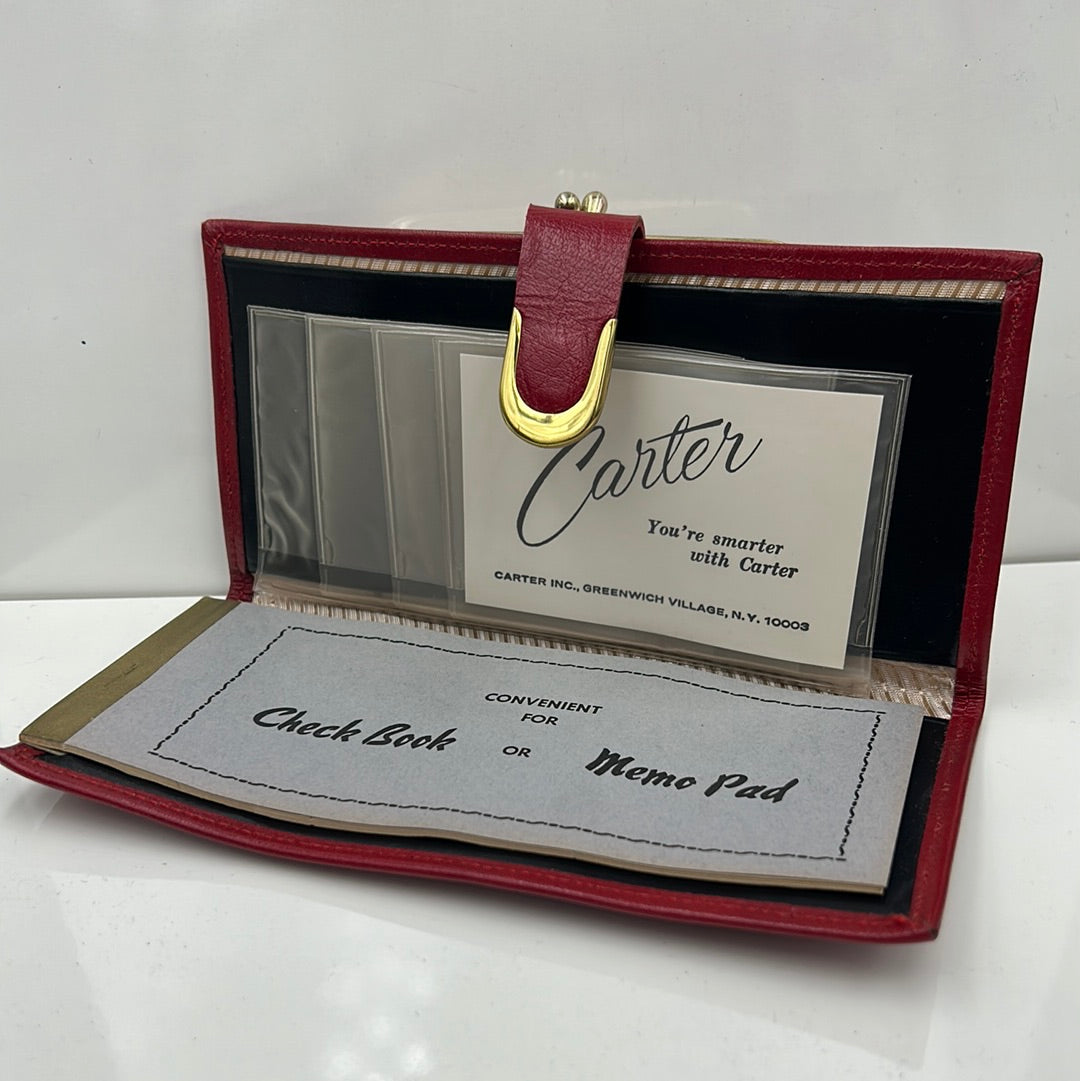 80s Red Leather Wallet