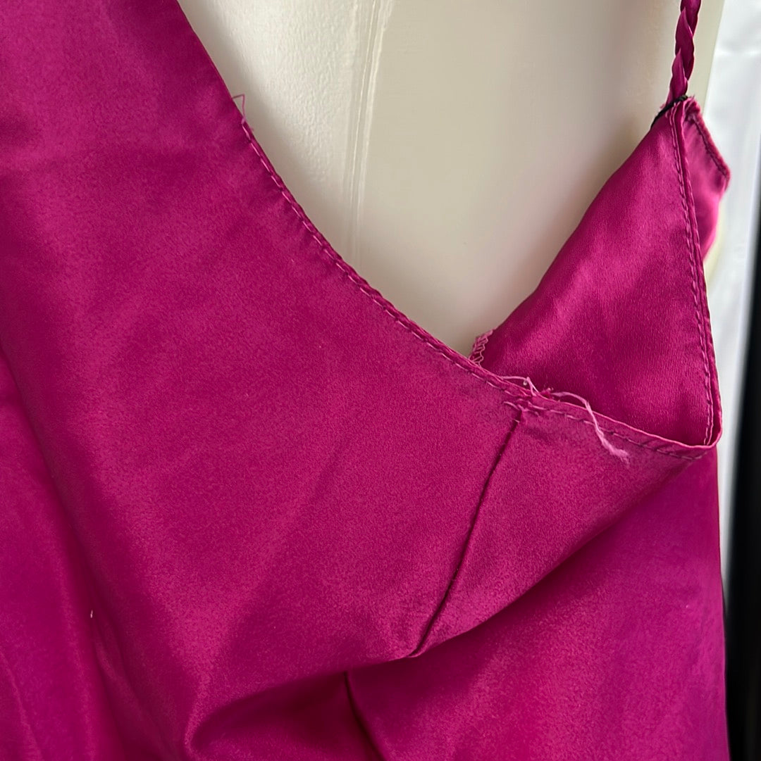 Satin Magenta Slip