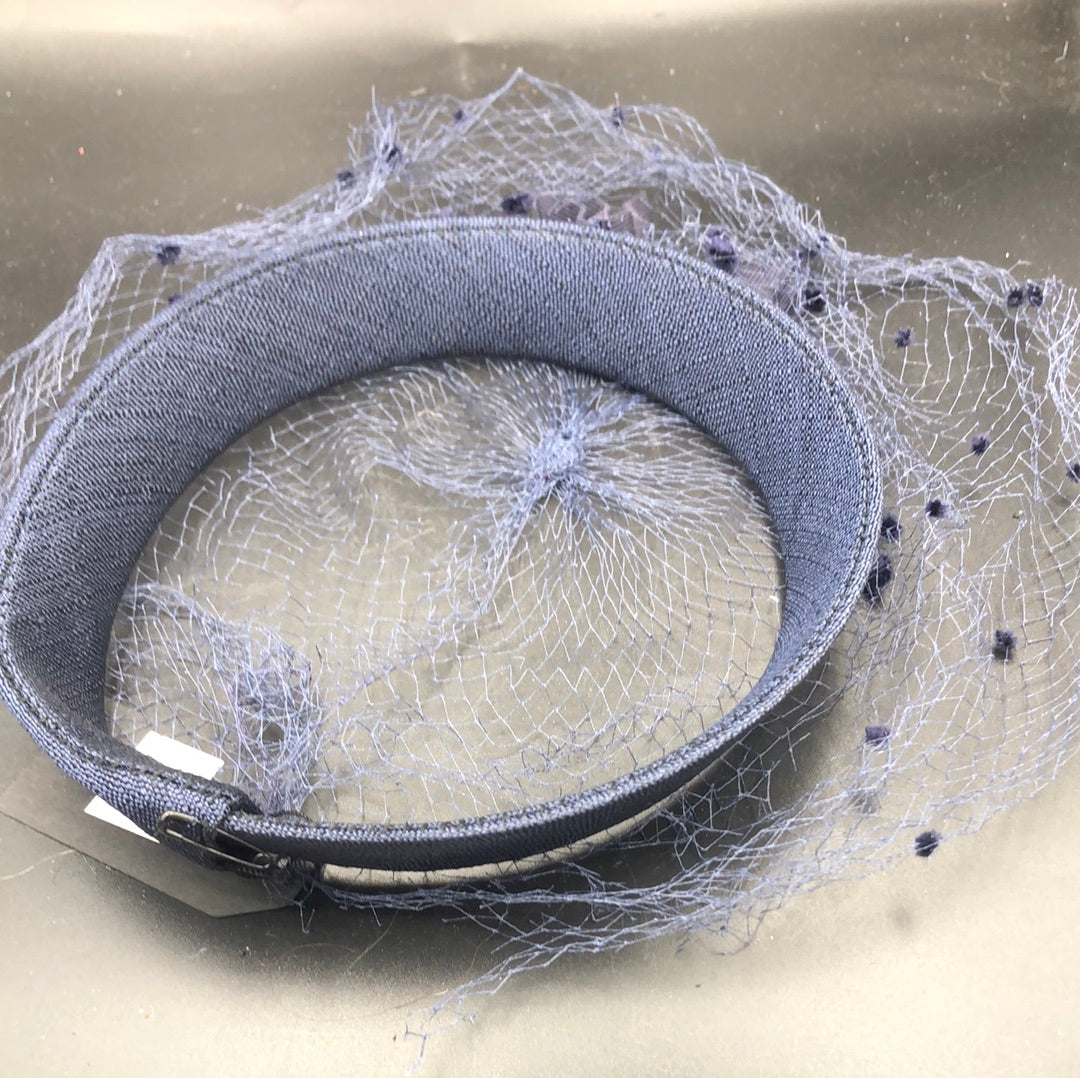 Navy Blue Hat ring with netting