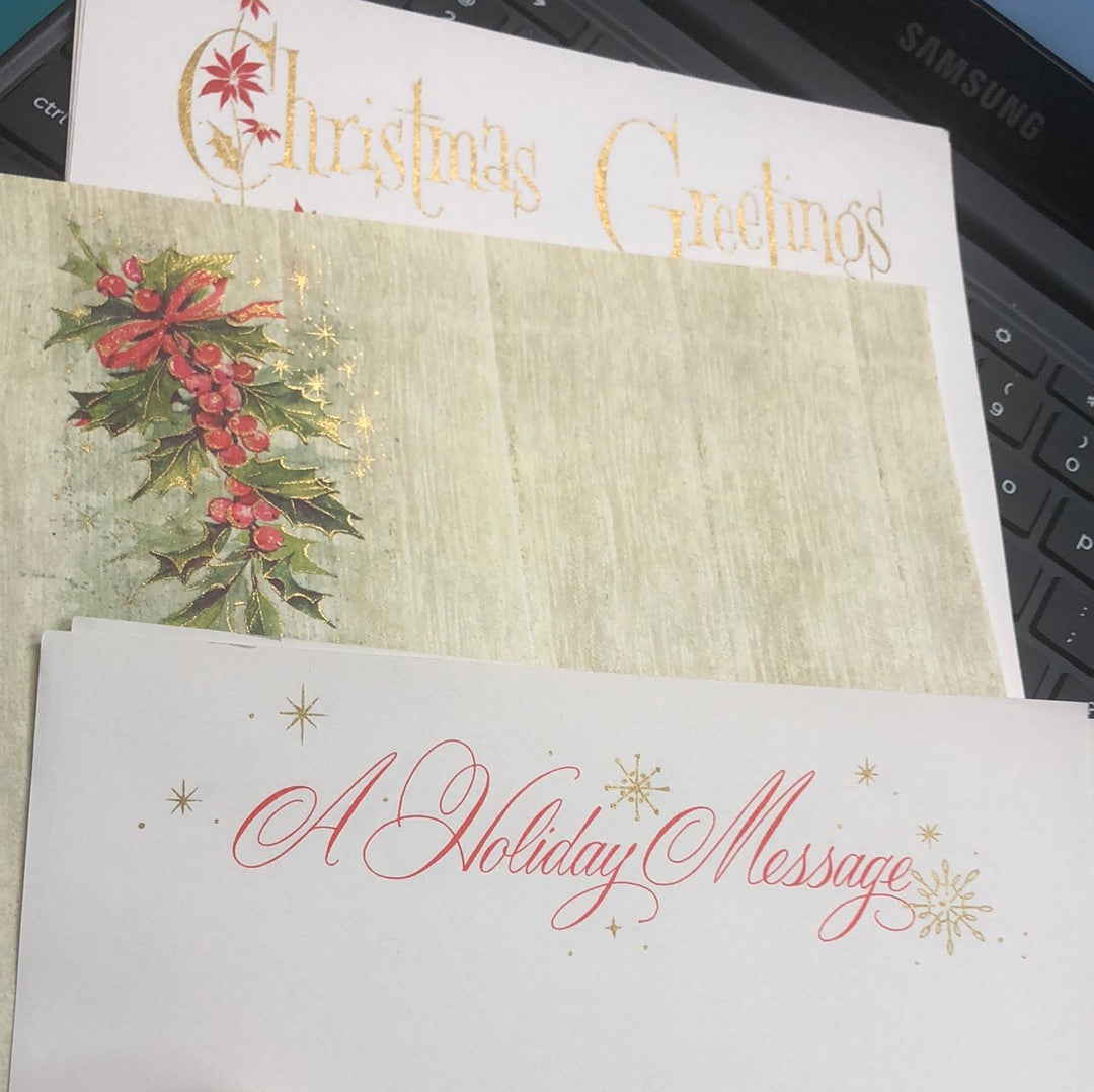 Holiday stationary set with envelopes