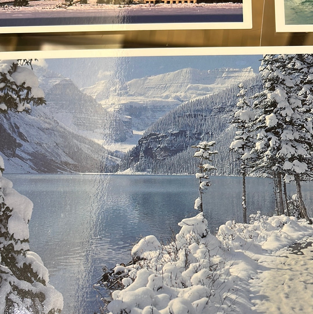 Set of 3 color postcards from Lake Louise