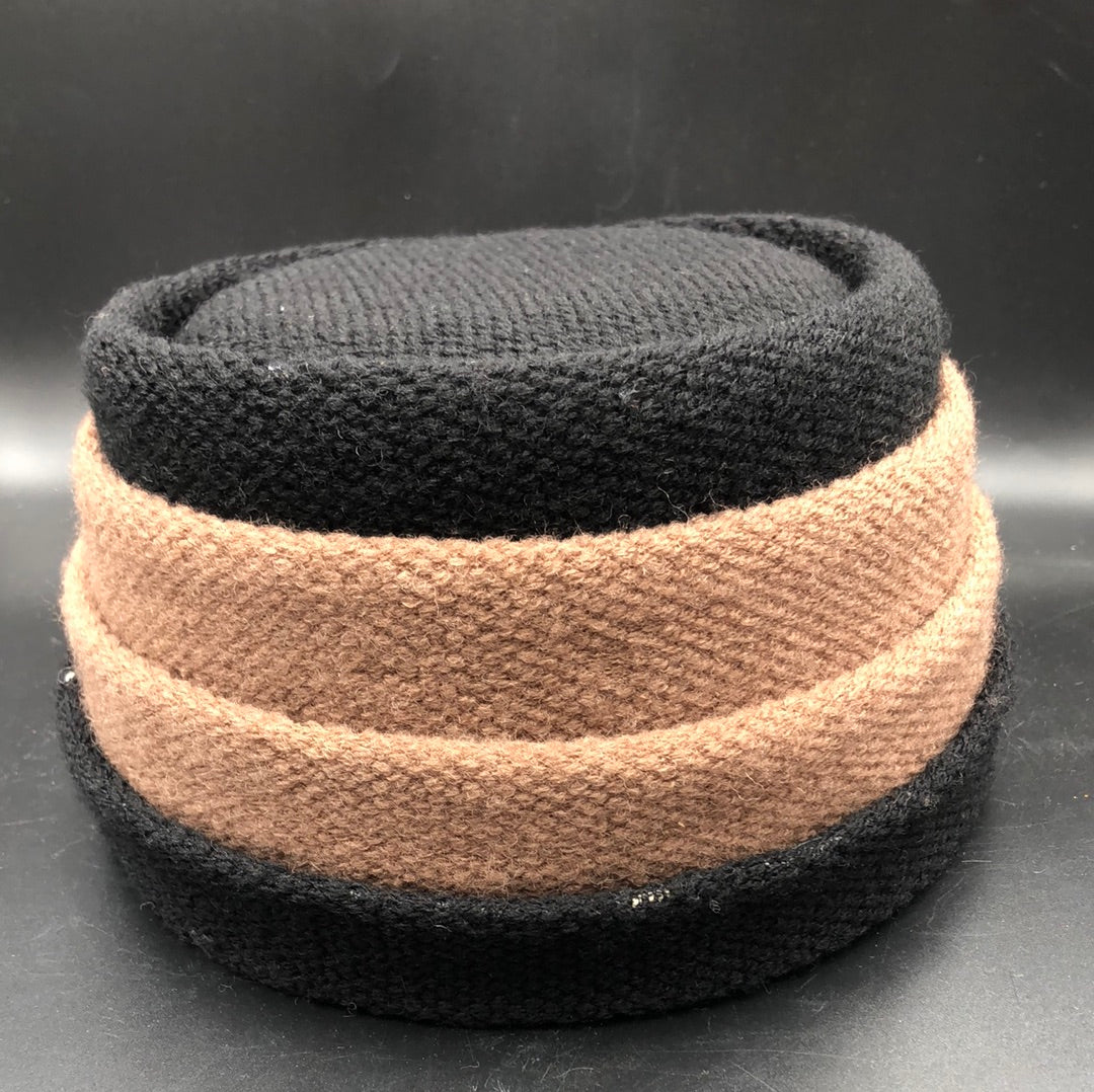 Black and Brown textured hat