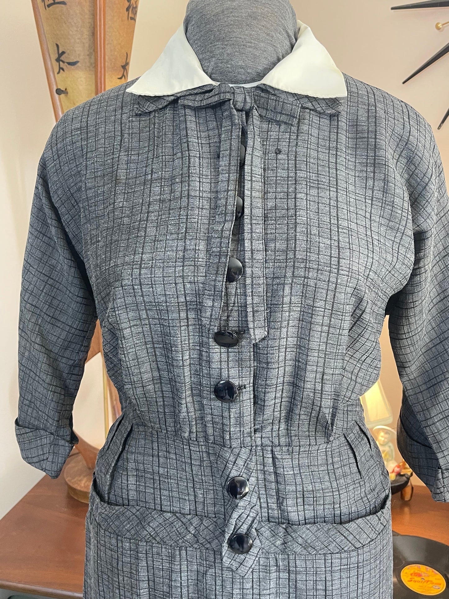 Black & Gray Secretary Dress