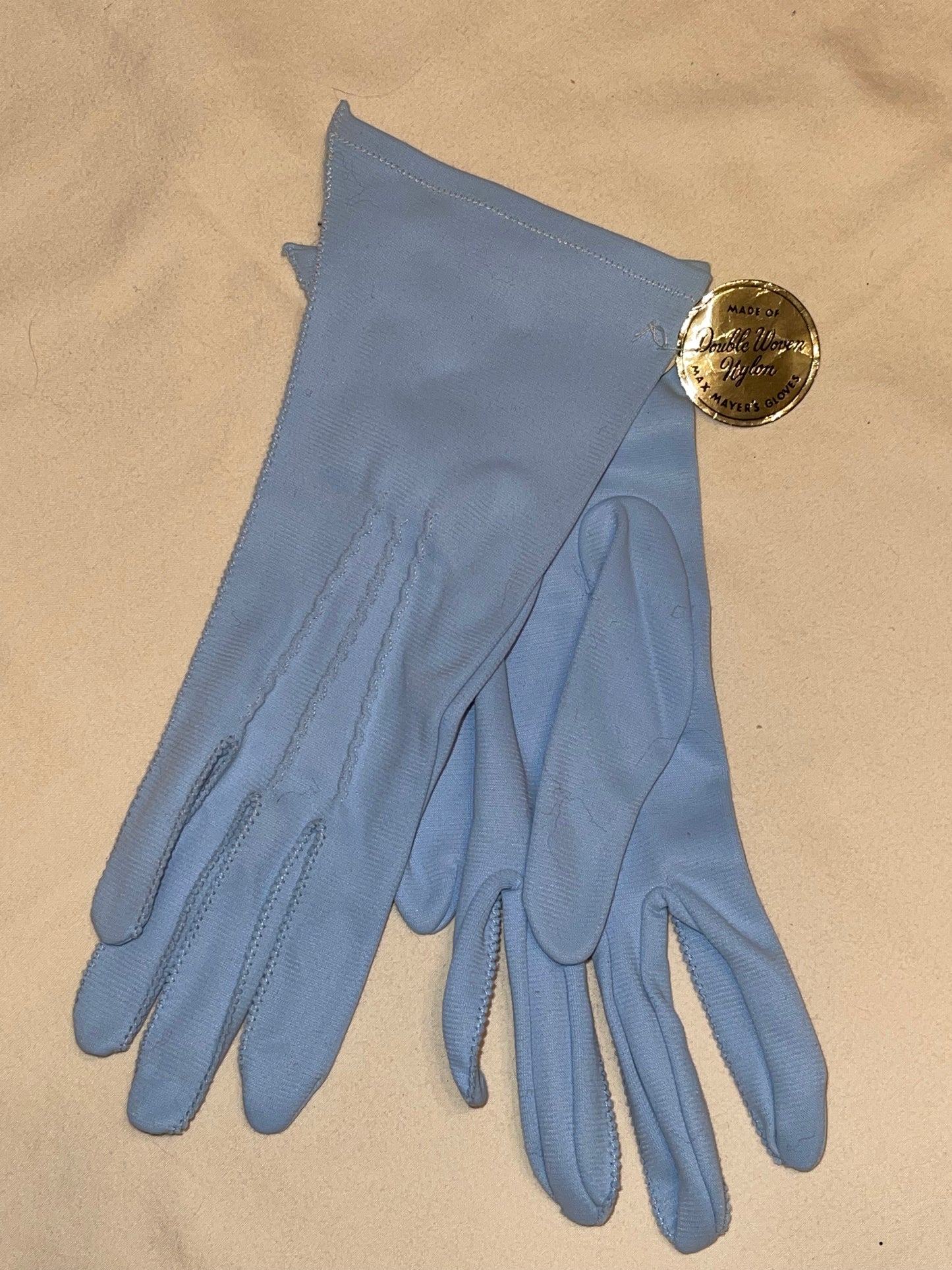 Max Meyer’s Light Blue Nylon Gloves