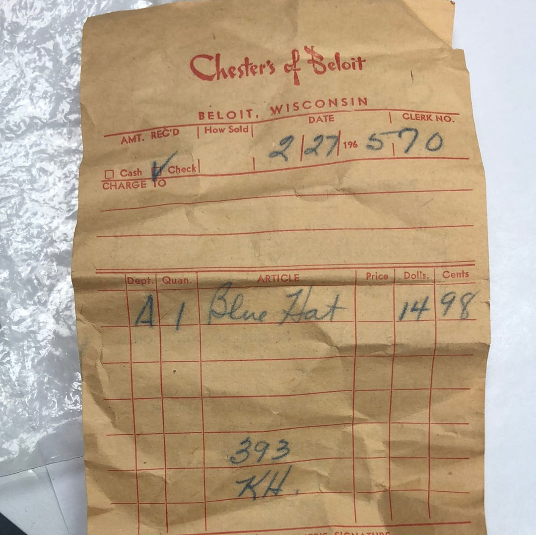 White floral bucket hat with Powder Blue Velvet Band