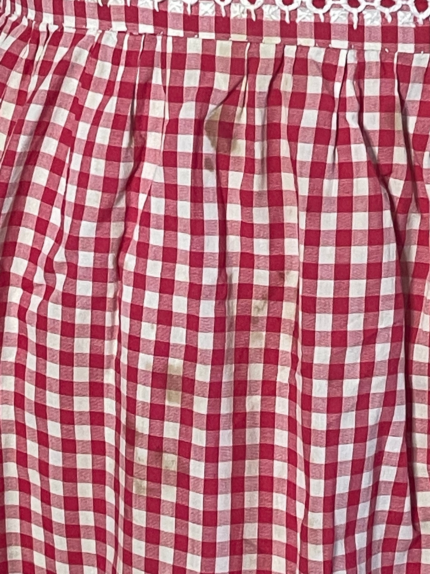 Red Gingham Kitchen Apron