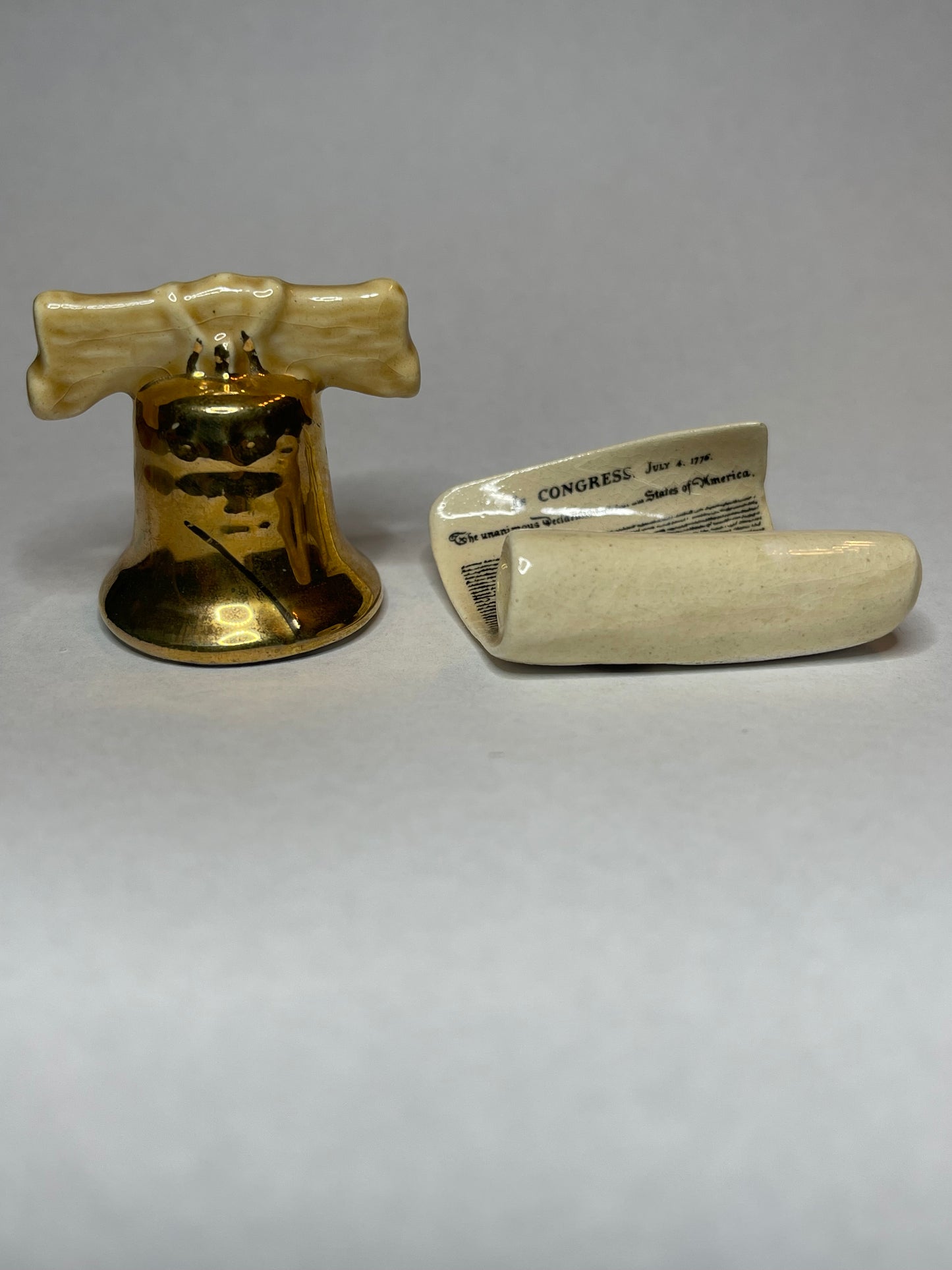 Arcadia Liberty Bell & Declaration Salt & Pepper Shakers
