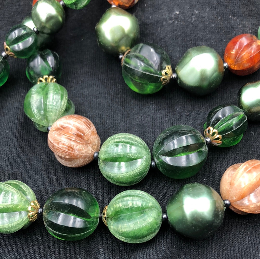 Necklace and clip earring set