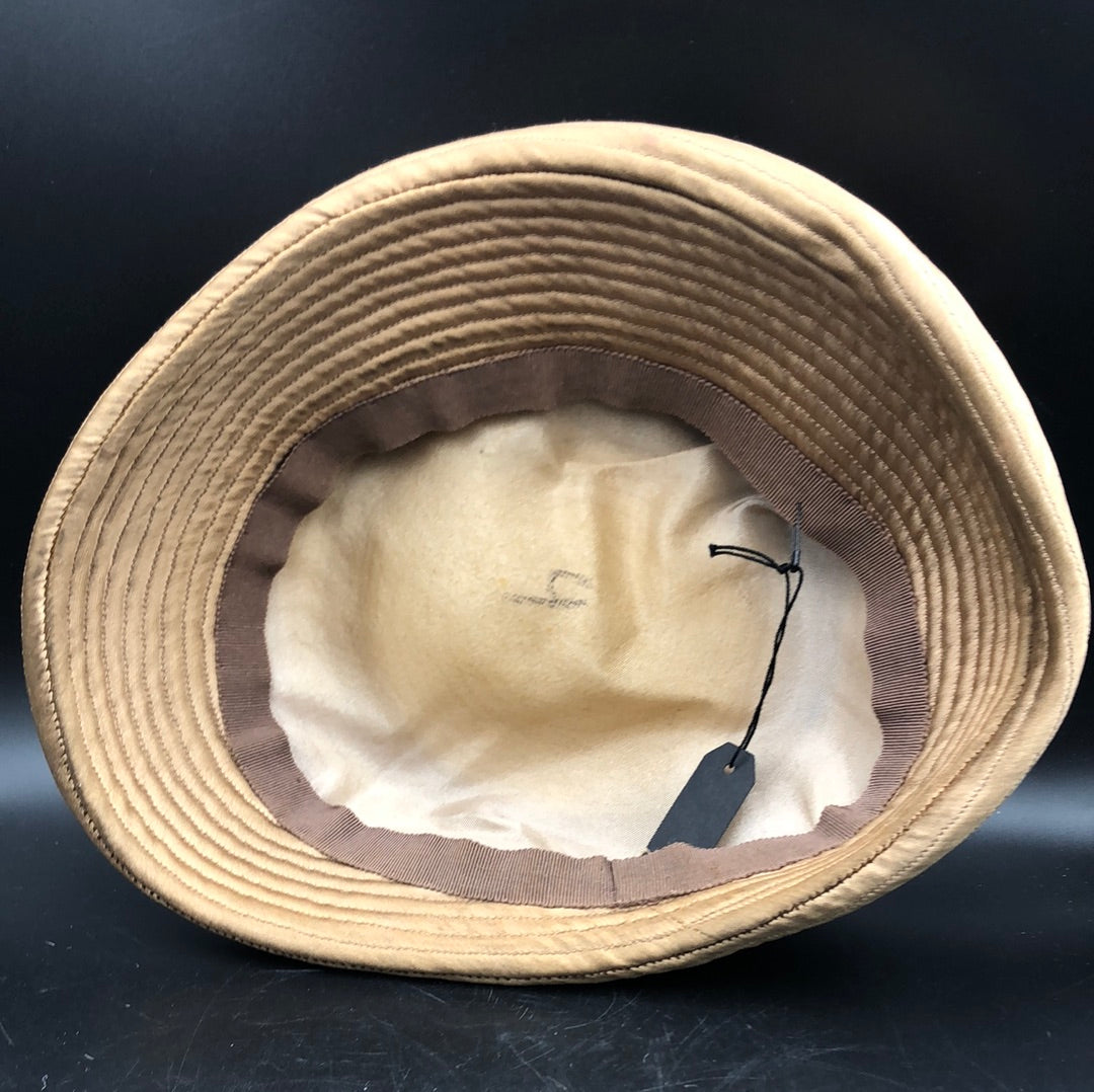 Gold stitched detail hat