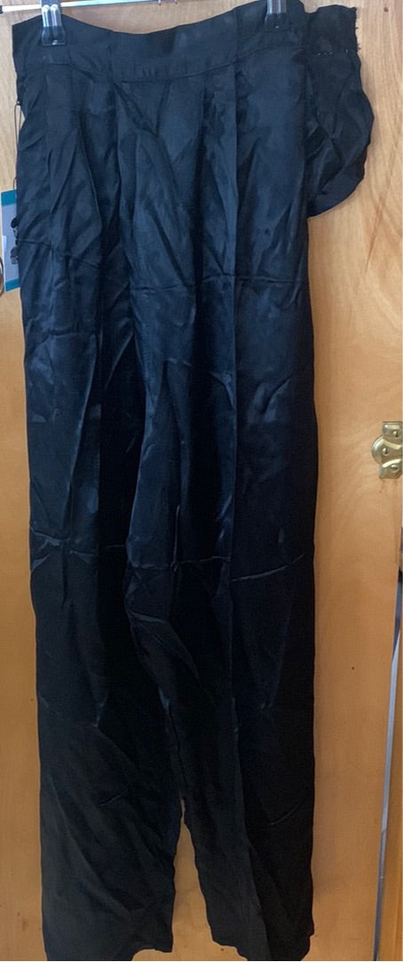 40s Black Satin Pajama Pants