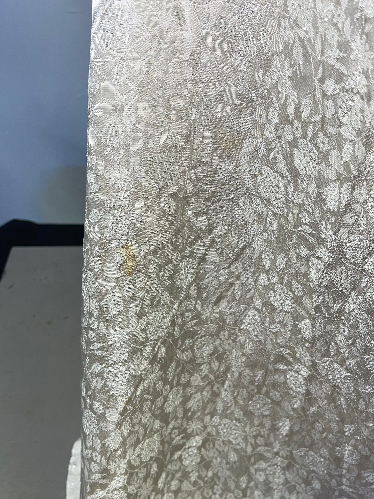 Ivory Brocade Full Length Dress