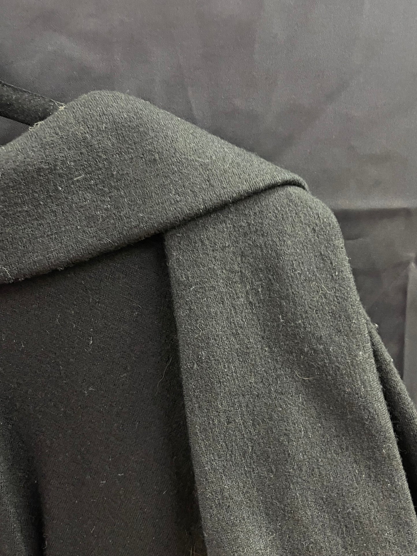 60s Black Mod Dress with fur trim