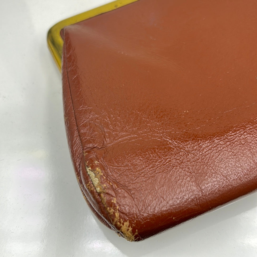 Brown Leather Clutch