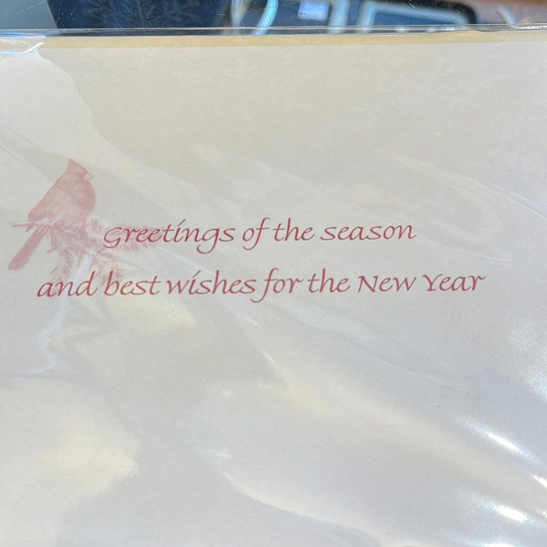 4 pack of cardinal holiday cards