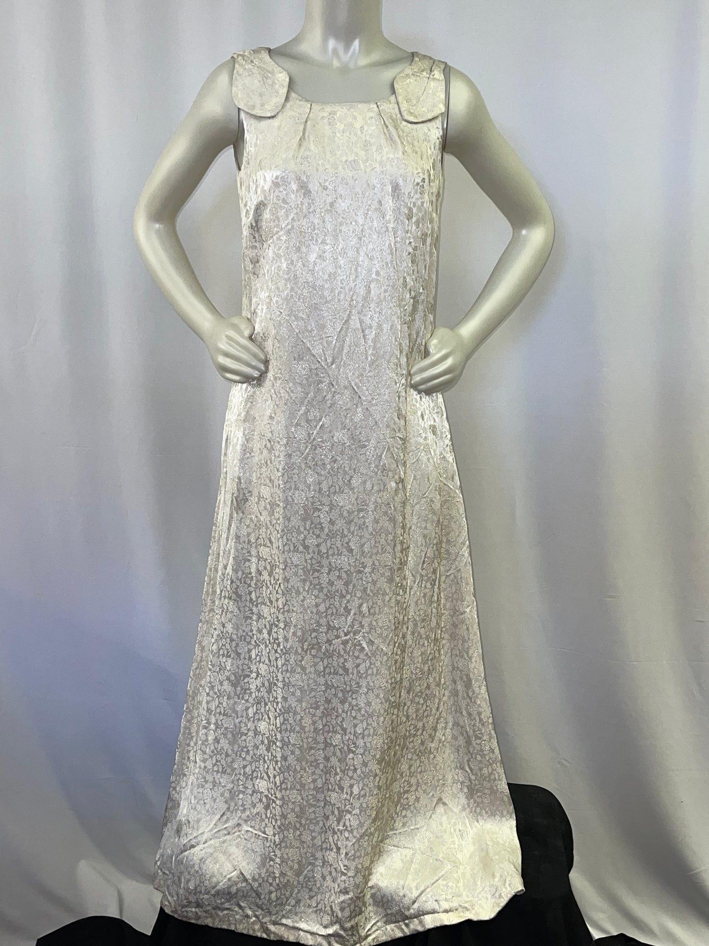 Ivory Brocade Full Length Dress