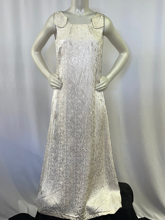 Ivory Brocade Full Length Dress