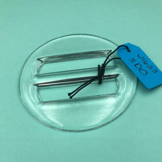 Clear round plastic scarf buckle