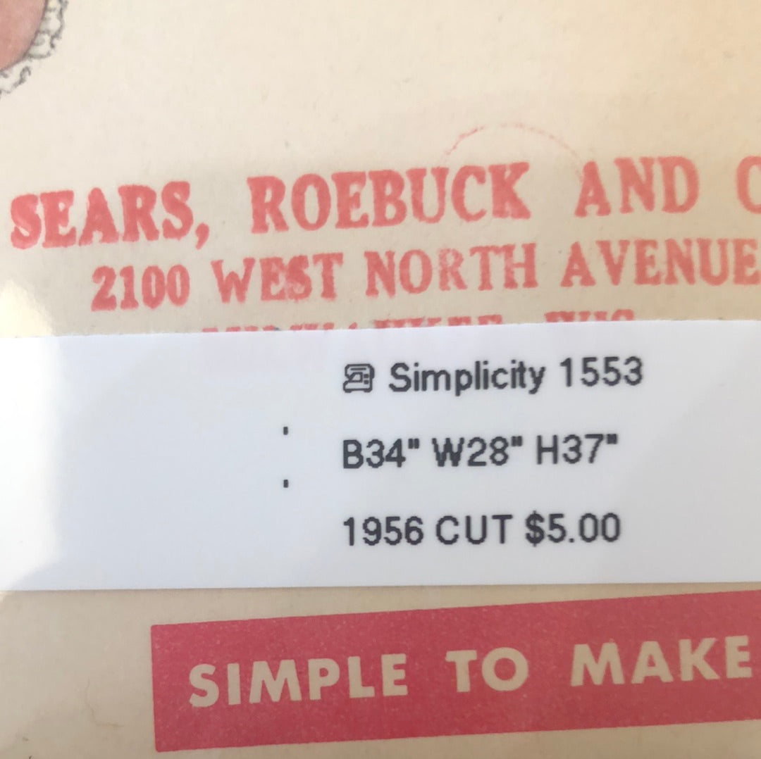 Simplicity 1553 Sz 16