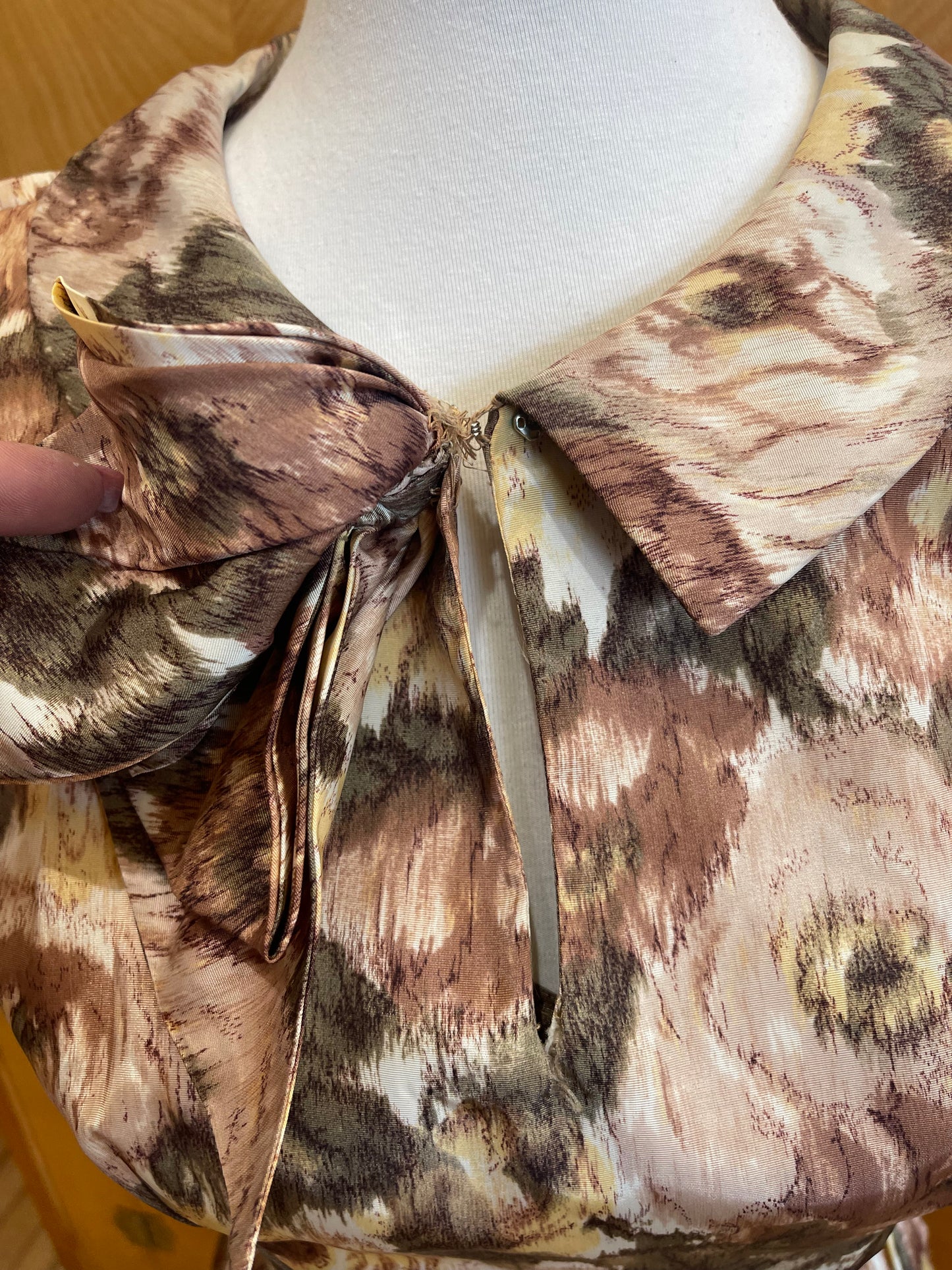 50s pleated floral dress