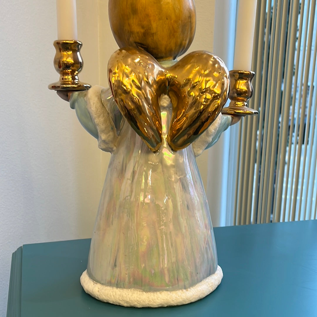 Hand Painted Angel candle holder