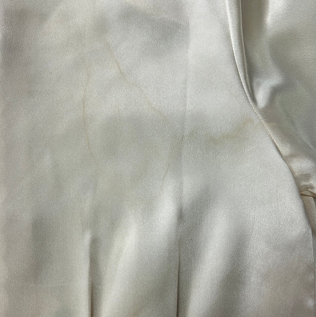 80s Ivory Beaded Evening Blouse