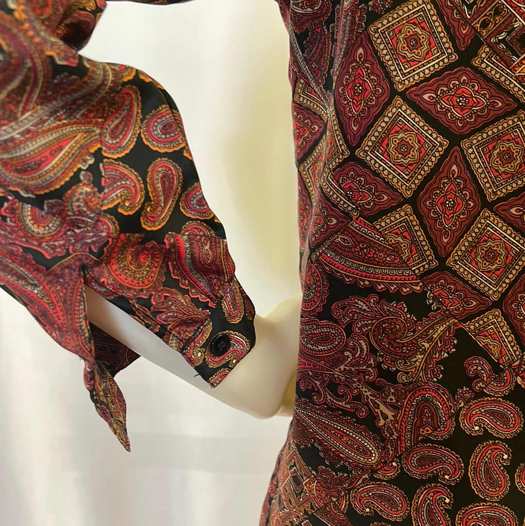 80s Longsleeve Paisley Blouse