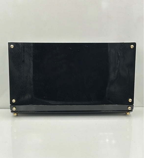 Black Plastic Lucite Clutch