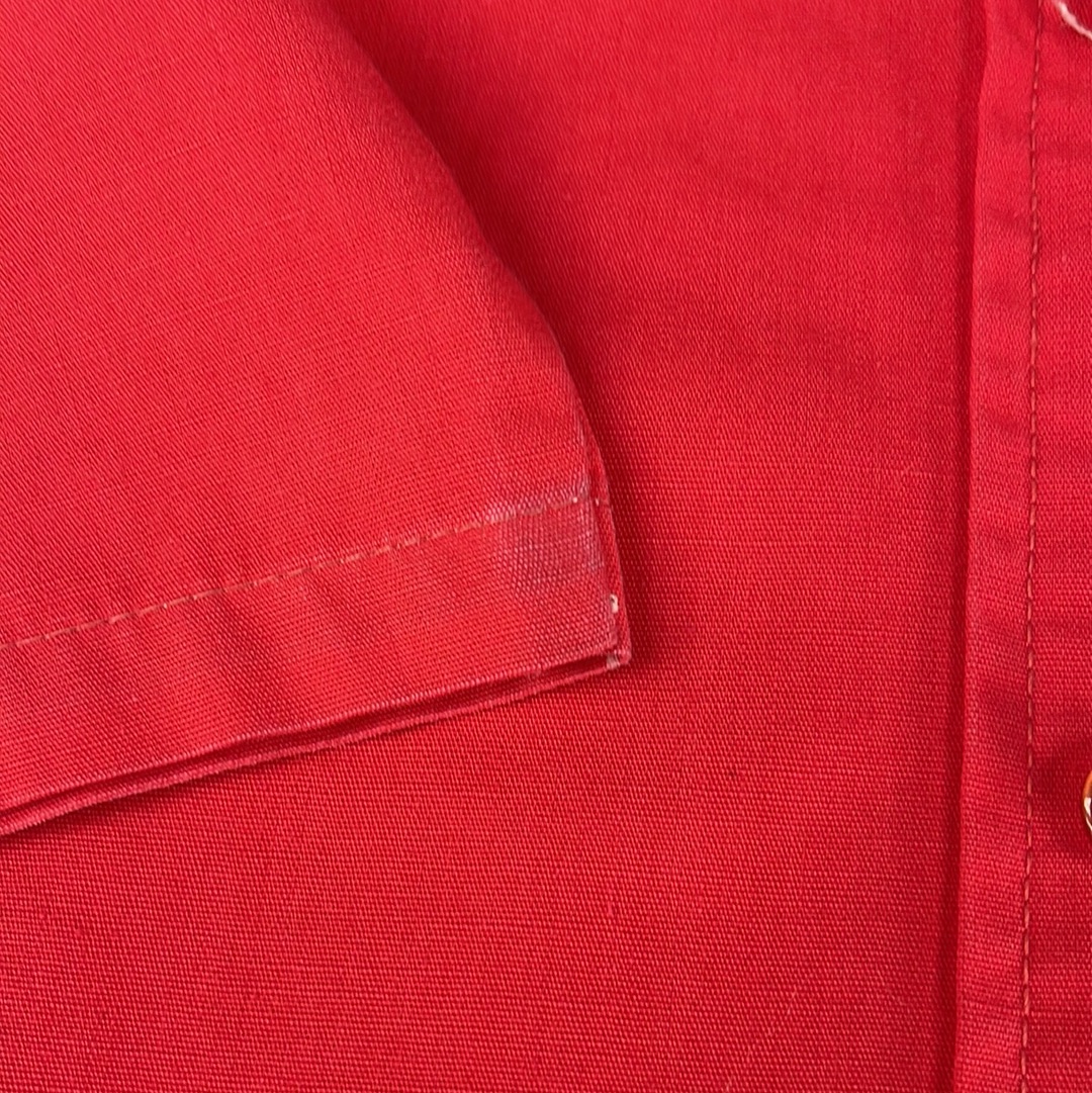 Red Zip Front Blouse