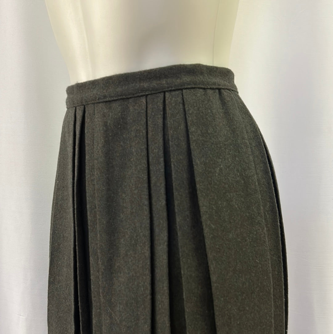 Pleated Wool Skirt