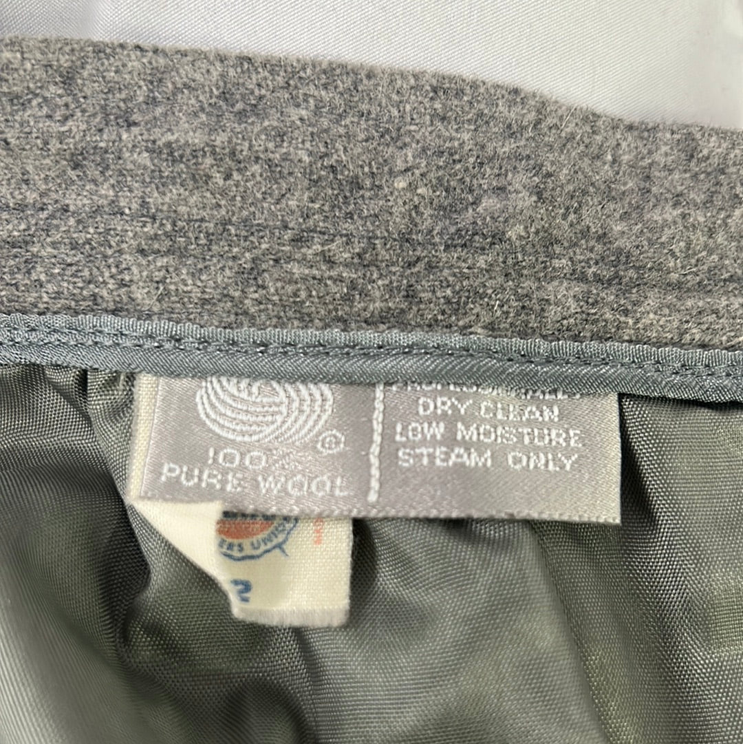 Gray Wool Skirt