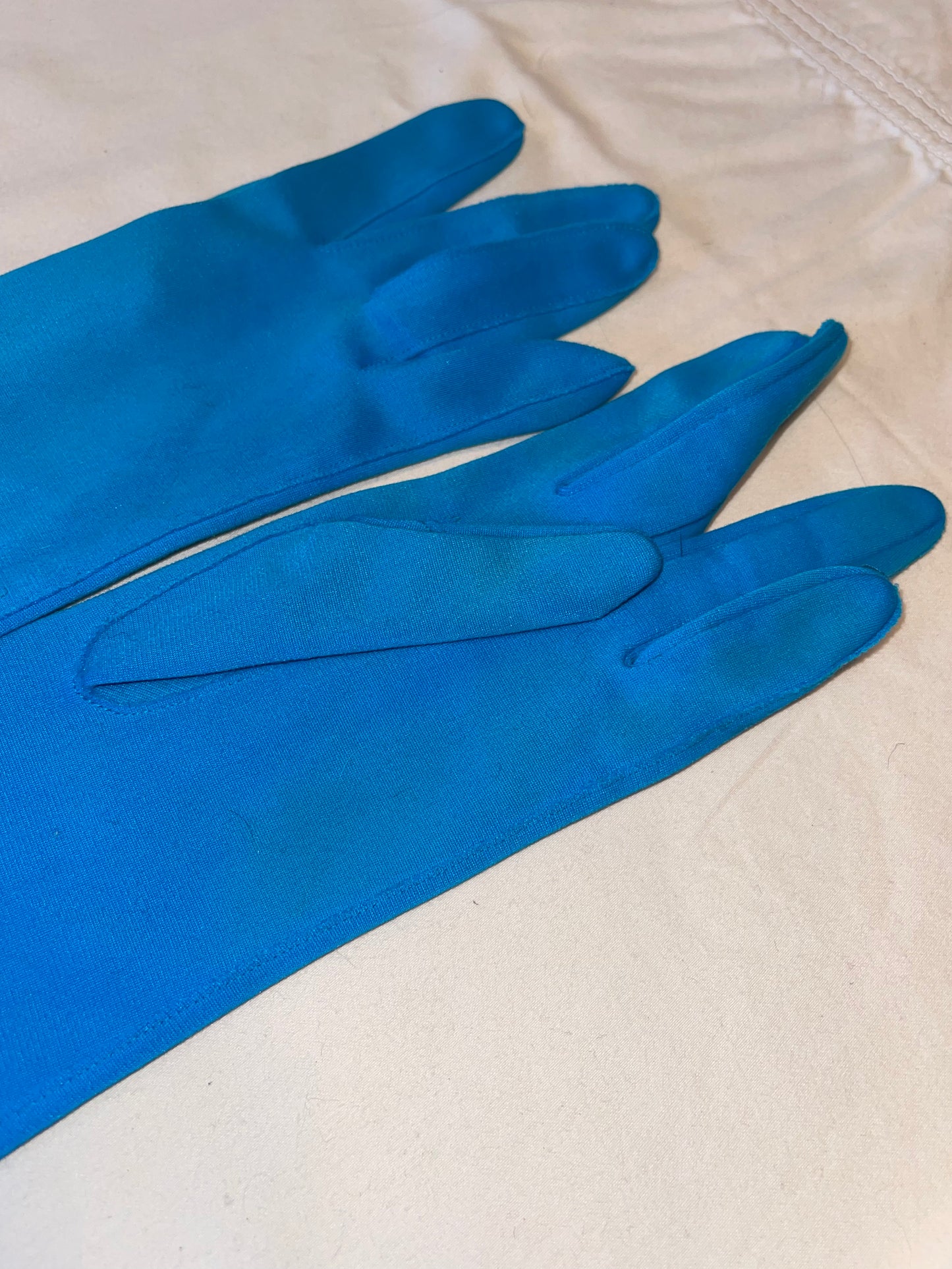 Teal Opera Gloves