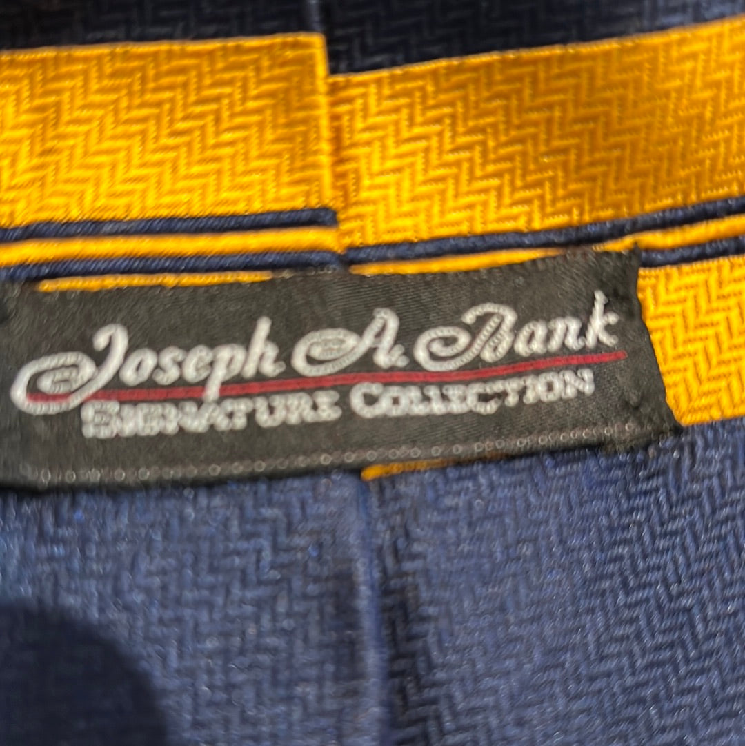 Gold and Navy horizontal stripe tie