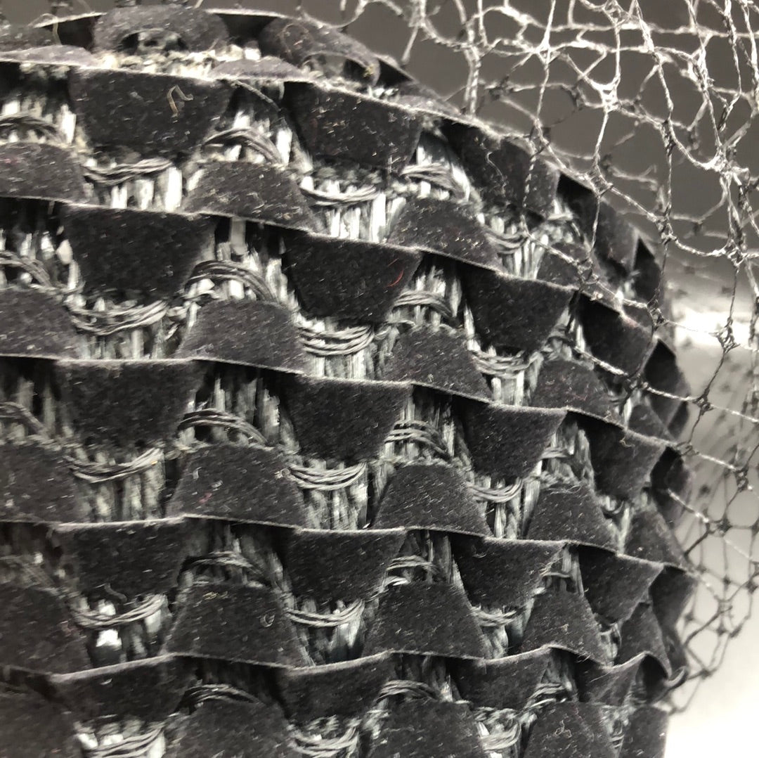 Black velvet hat with Black netting