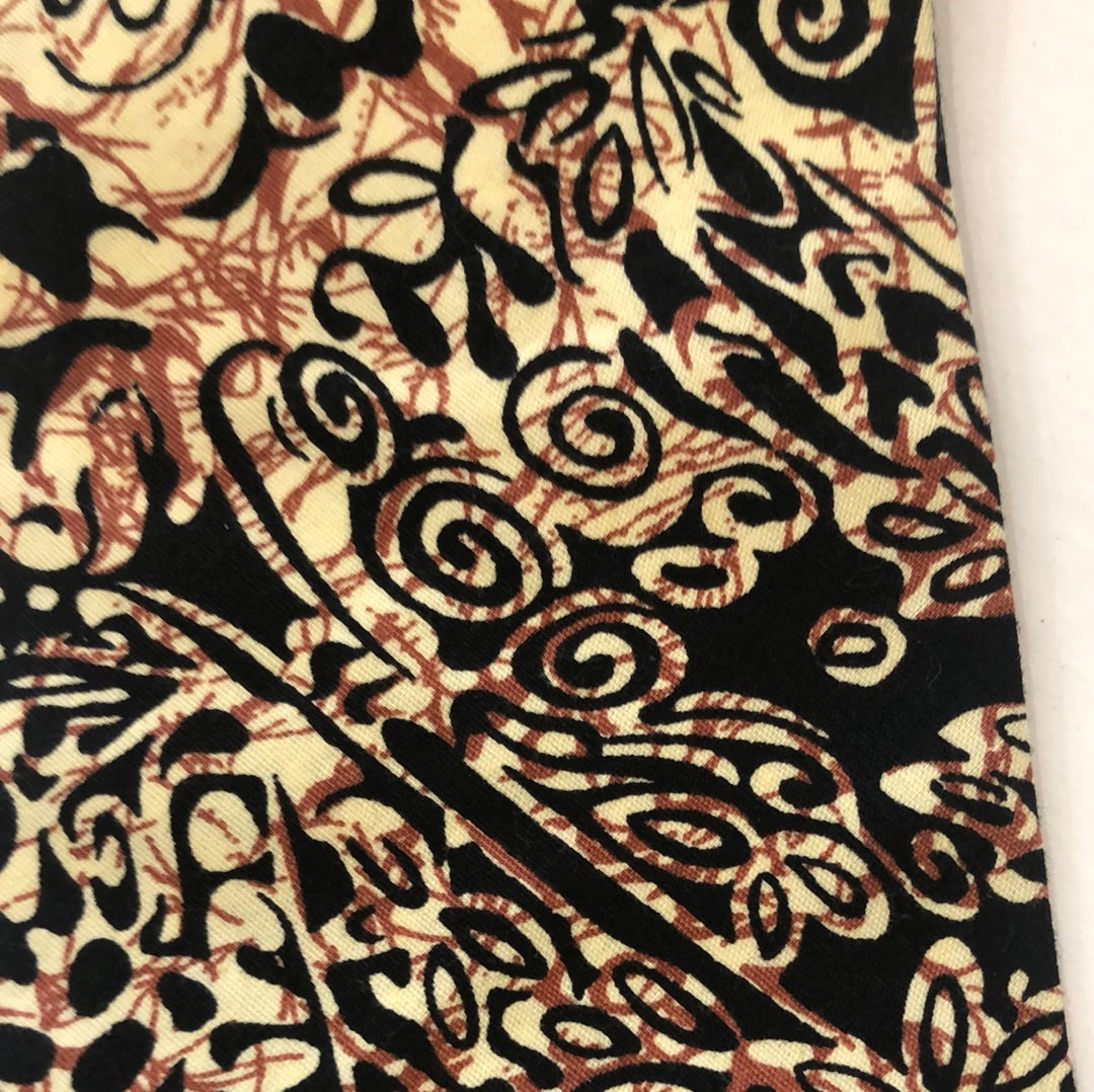 Black and Tan Hawaiian Tie
