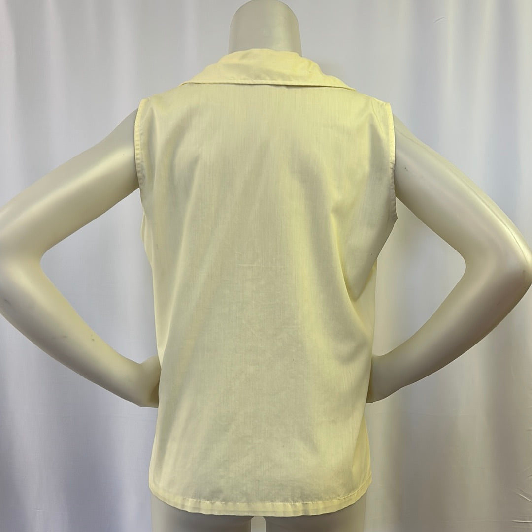 60s Yellow Button-up Blouse