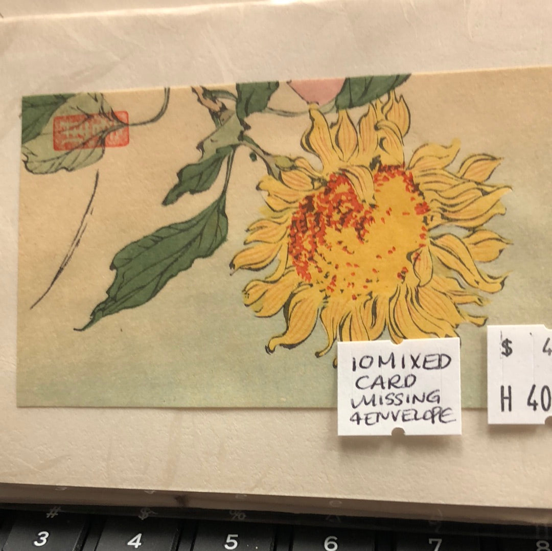 MIxed floral blank card