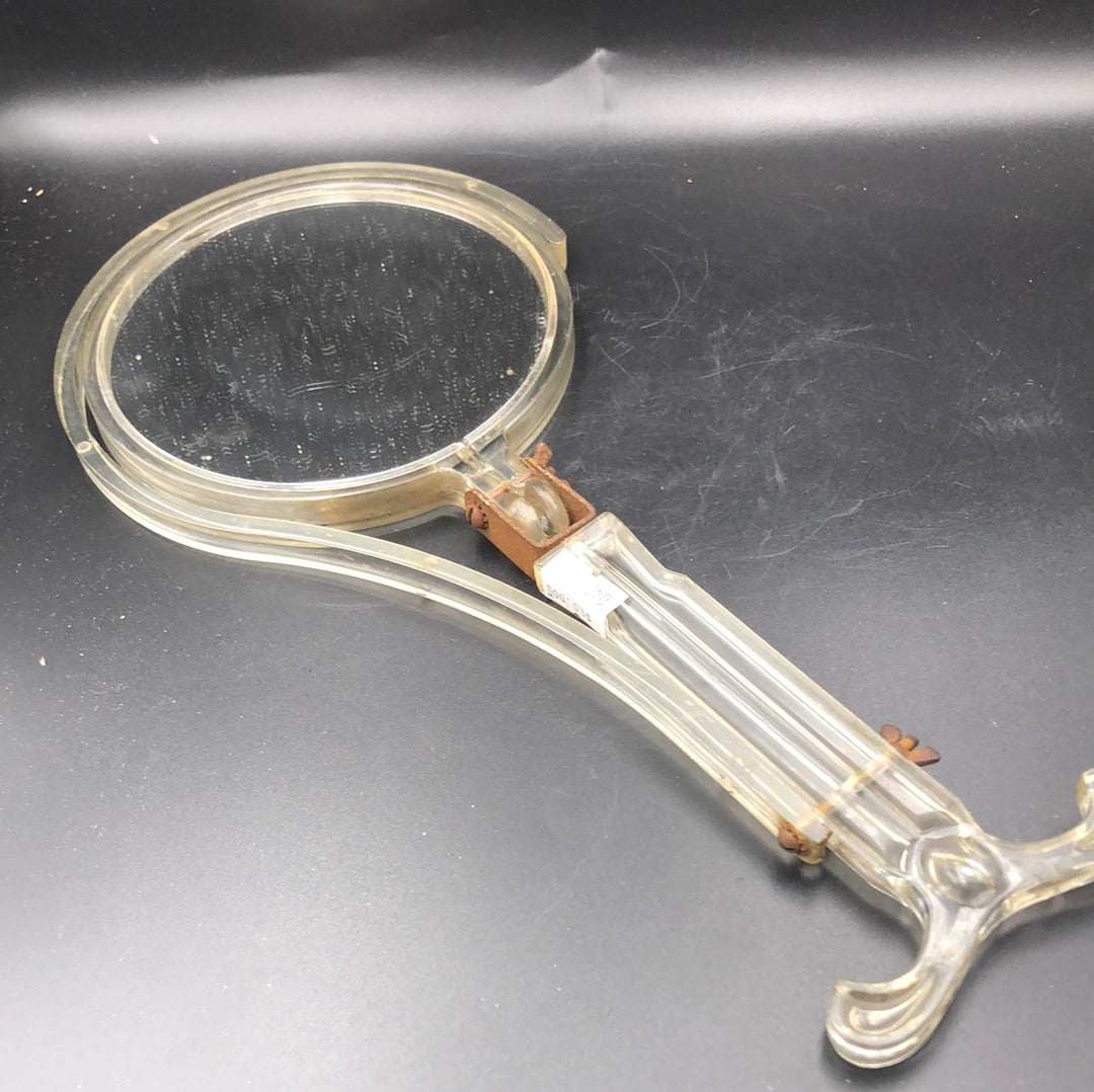 Round hand mirror with hanging hook