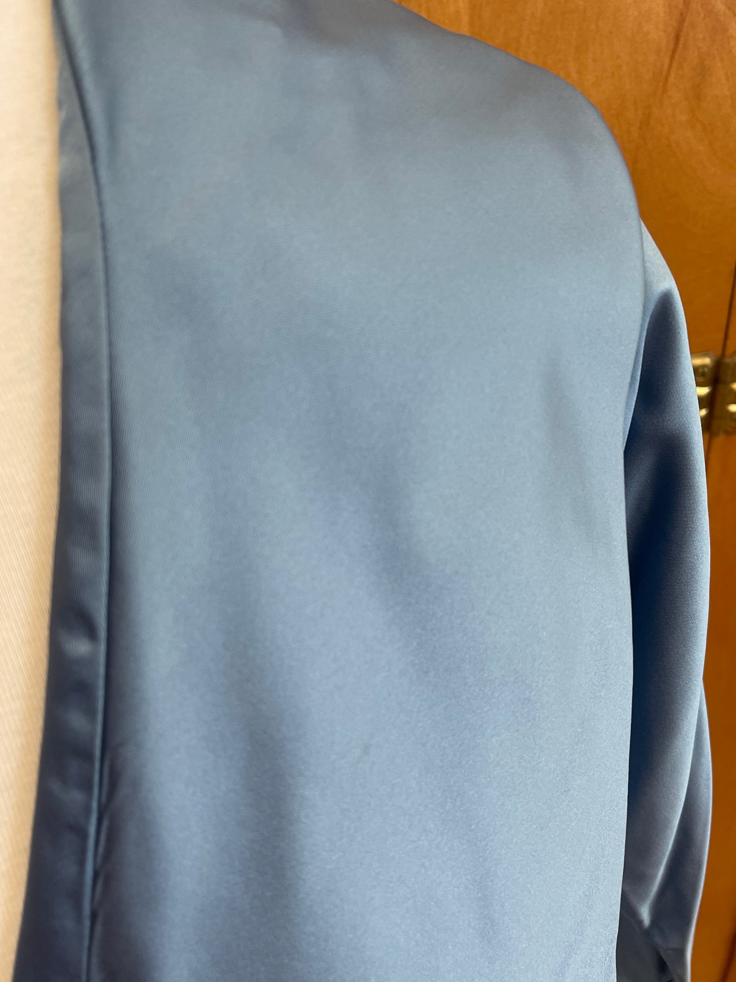 Blue satin cropped jacket